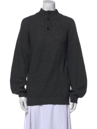 Les Copains Cashmere Mock Neck Sweater