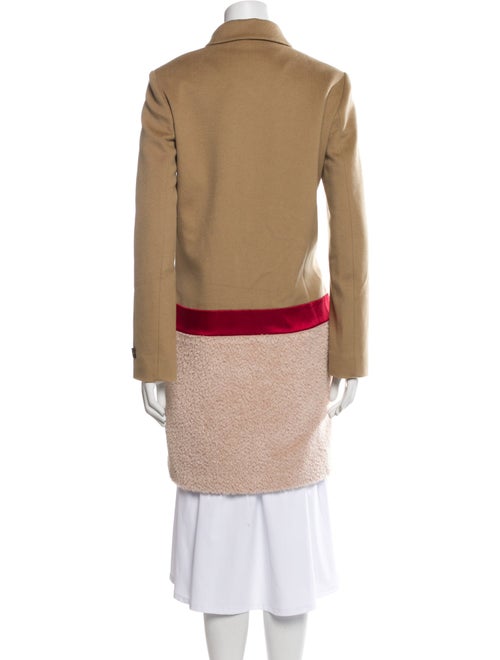 Les Copains Virgin Wool Colorblock Pattern Coat