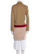 Les Copains Virgin Wool Colorblock Pattern Coat