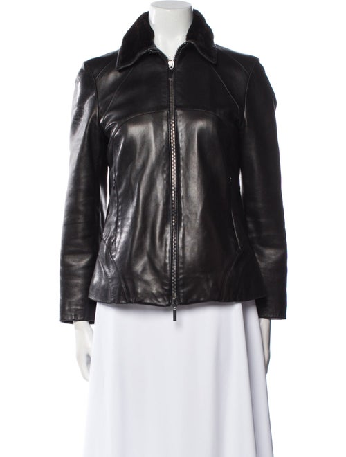 Les Copains Leather Biker Jacket