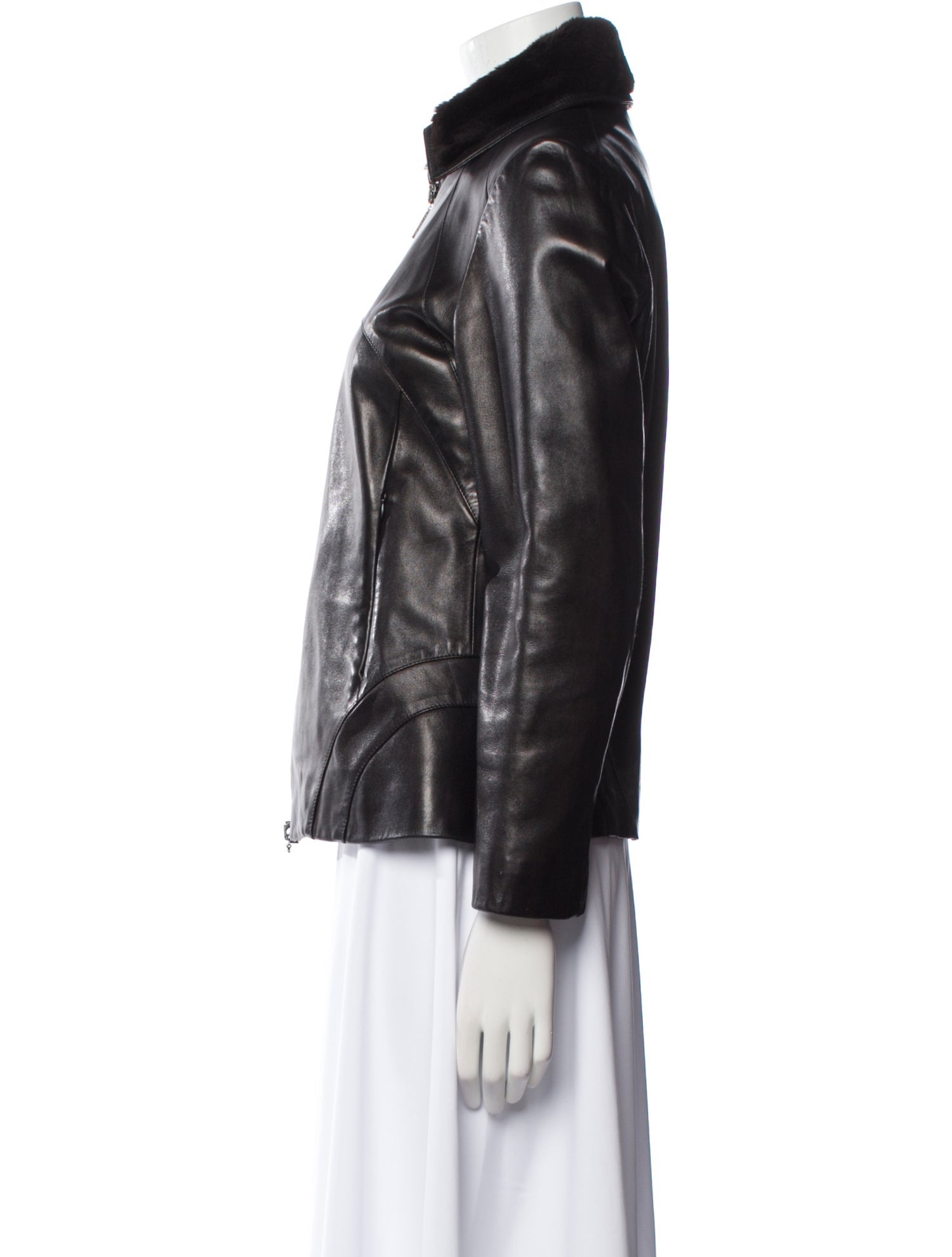Les Copains Leather Biker Jacket