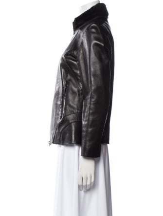 Les Copains Leather Biker Jacket