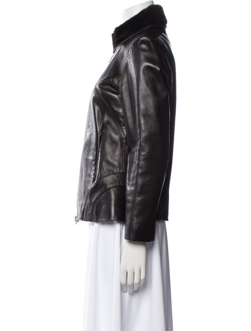 Les Copains Leather Biker Jacket