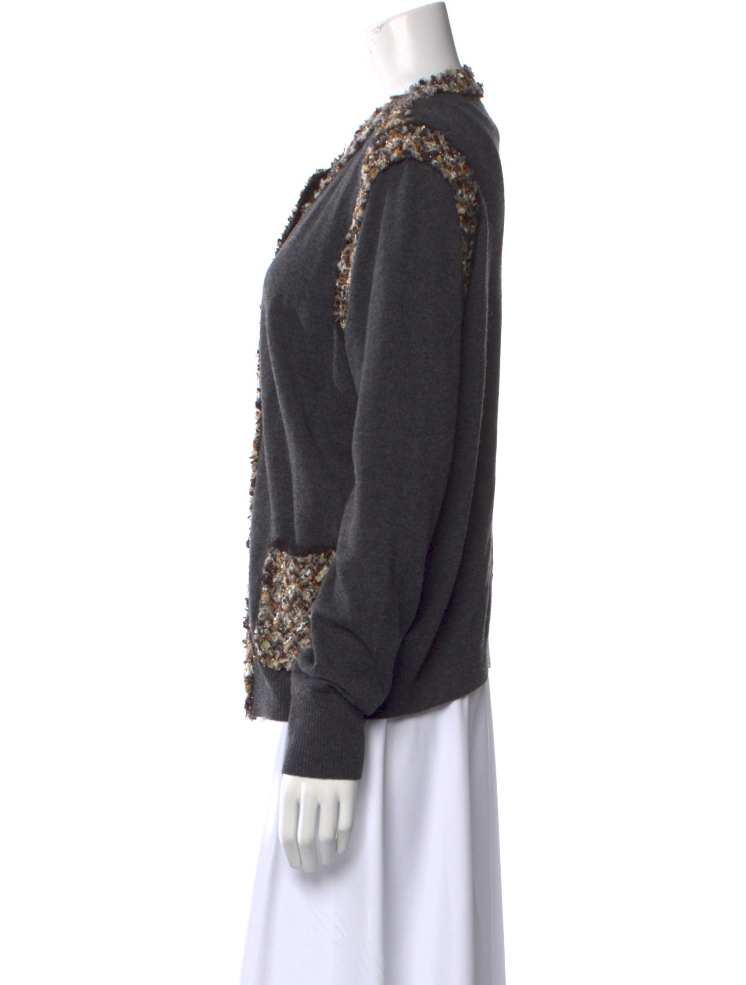 Les Copains Wool Colorblock Pattern Sweater