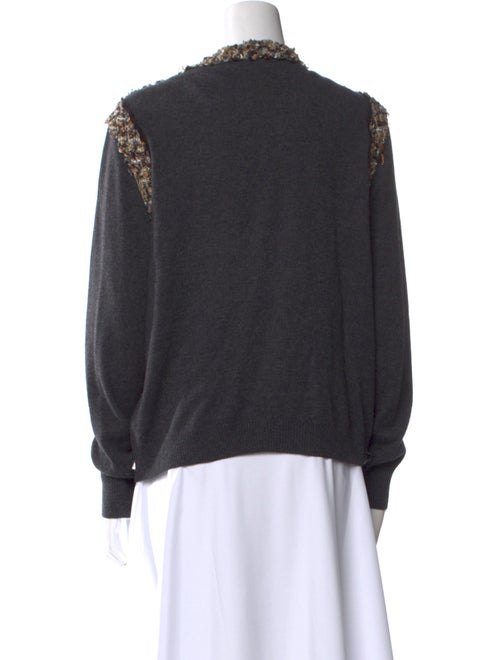 Les Copains Wool Colorblock Pattern Sweater