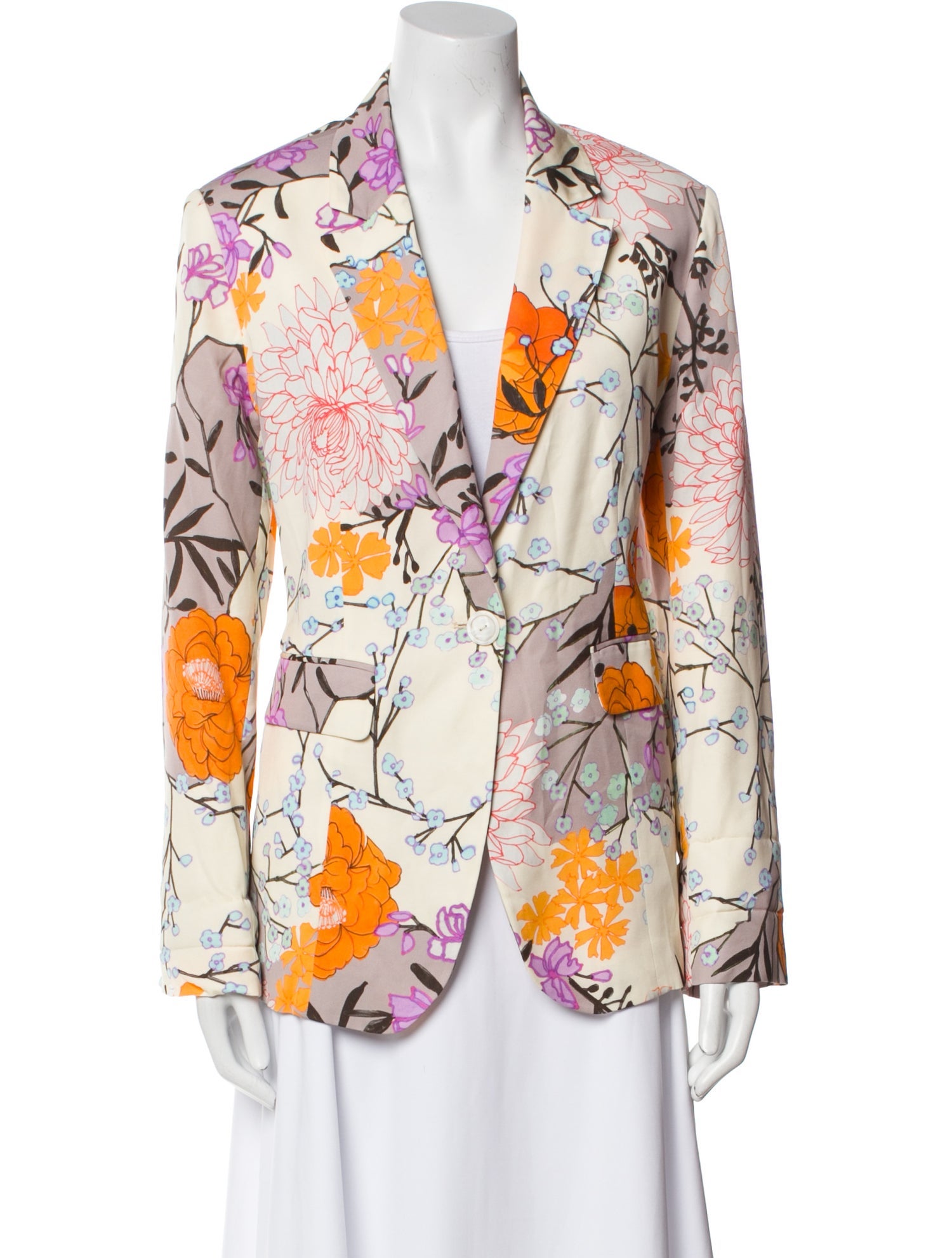 Les Copains Floral Print Blazer