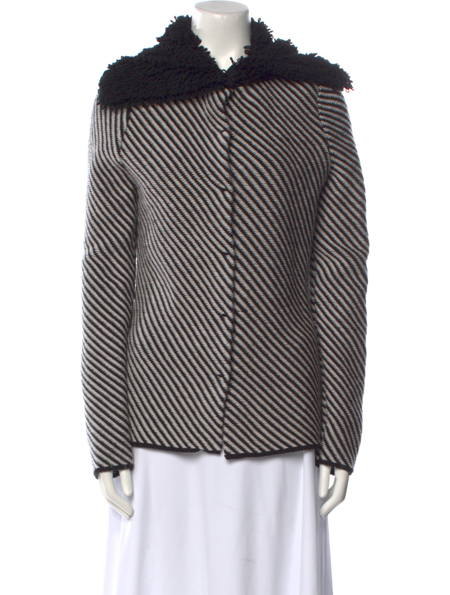 Les Copains Striped Cowl Neck Sweater