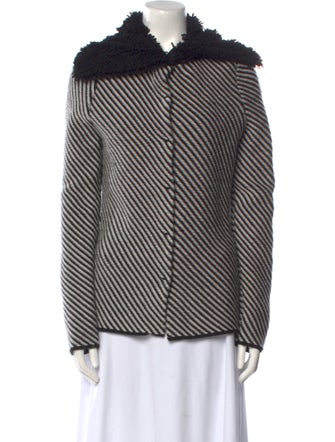 Les Copains Striped Cowl Neck Sweater