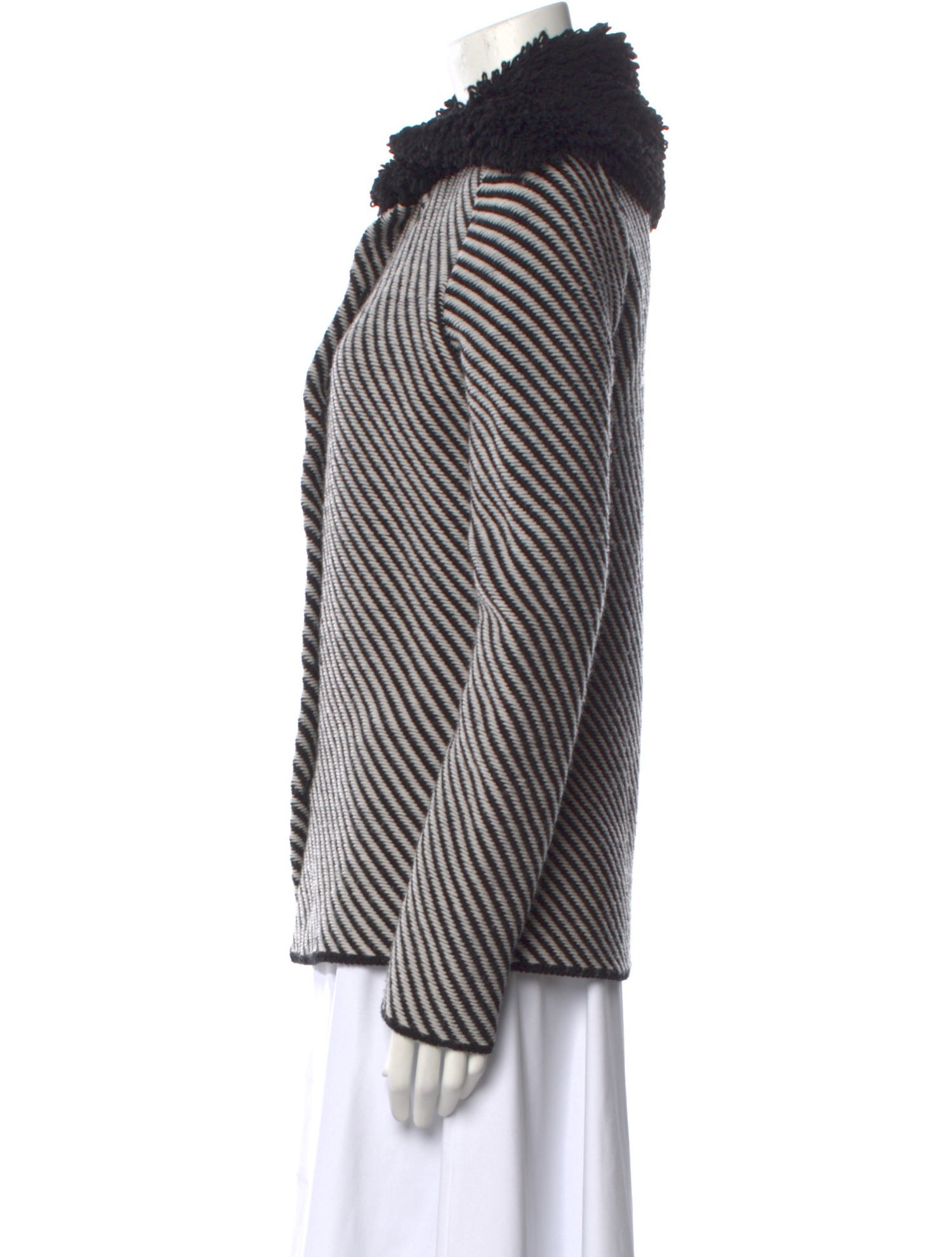 Les Copains Striped Cowl Neck Sweater