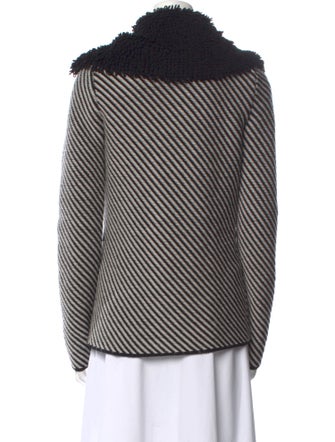 Les Copains Striped Cowl Neck Sweater