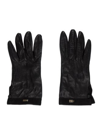 Les Copains Solid Leather Gloves