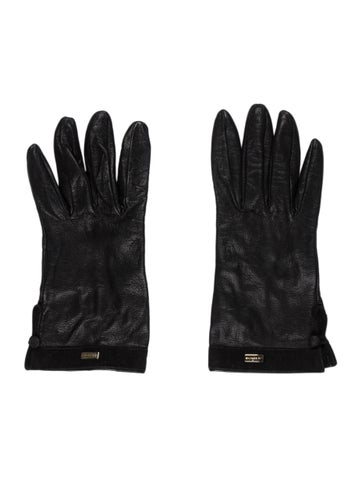 Les Copains Gloves & Mittens Solid Leather