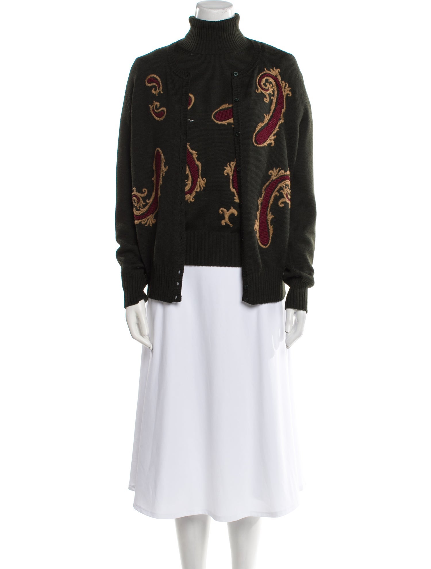 Les Copains Wool Paisley Print Set