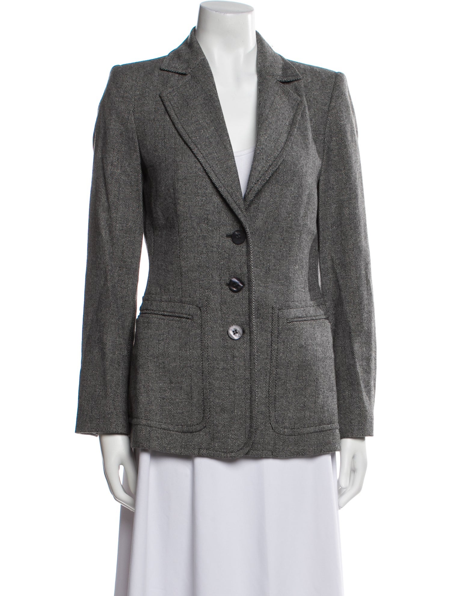 Les Copains Virgin Wool Printed Blazer