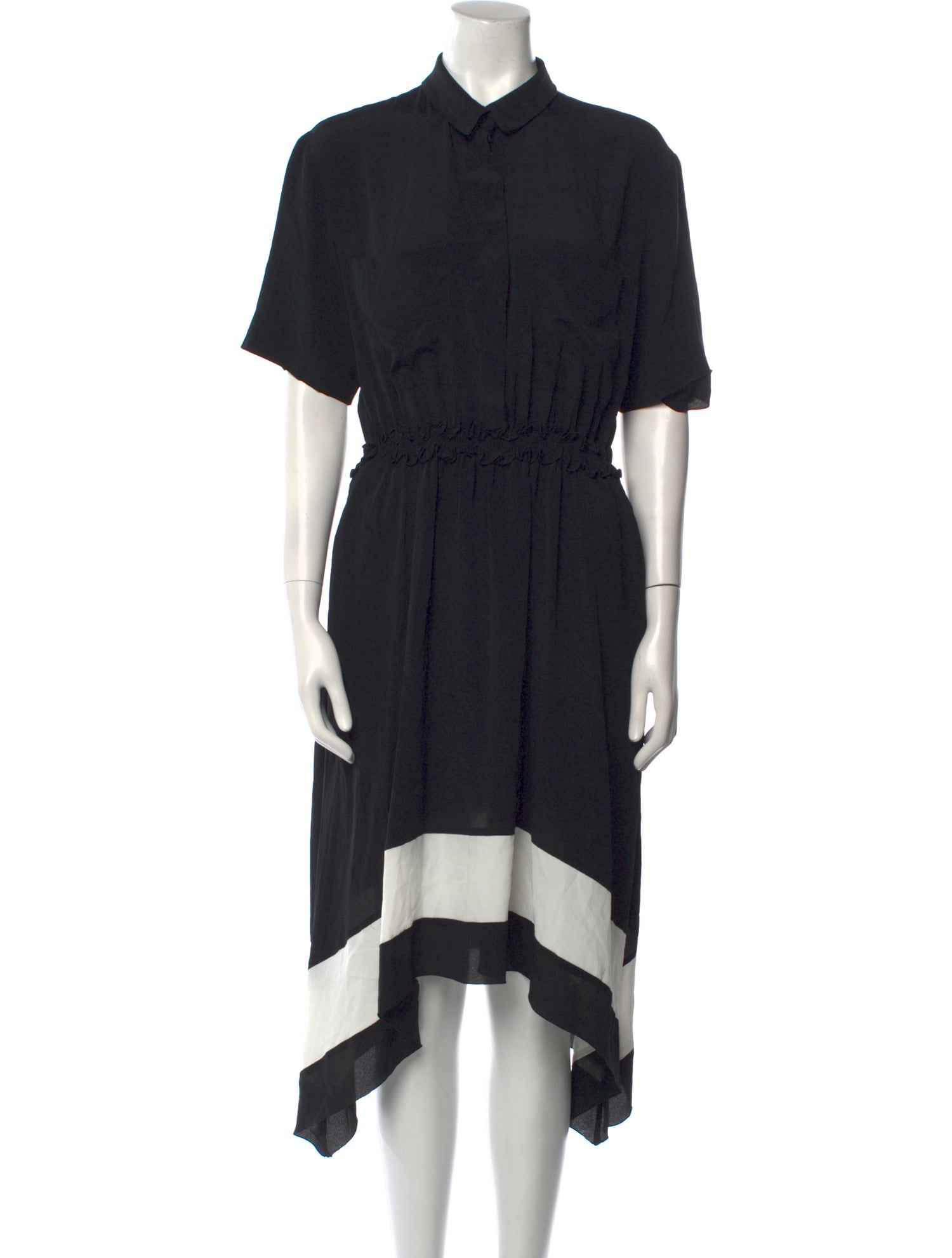 Les Copains Colorblock Pattern Knee-Length Dress