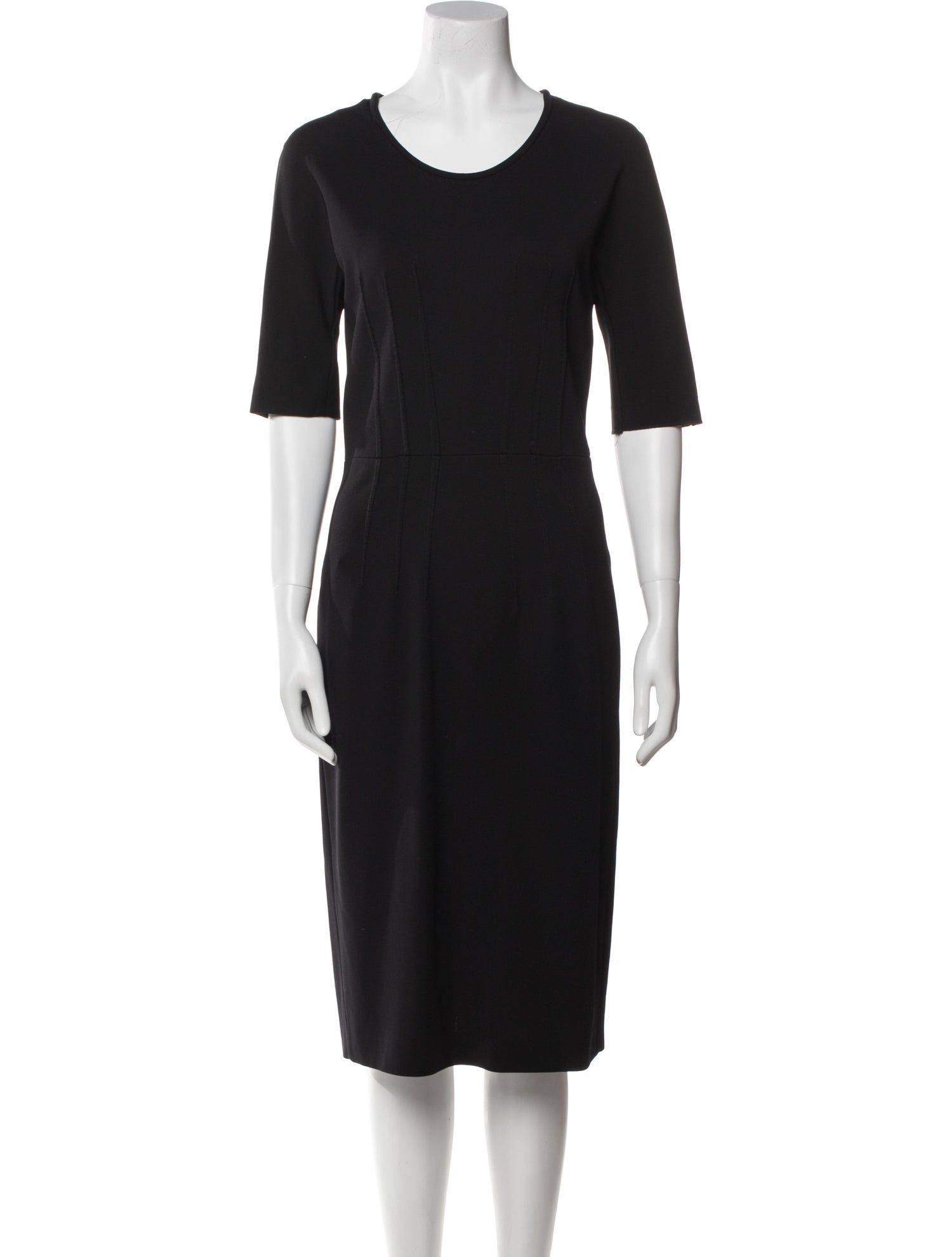 Les Copains Scoop Neck Midi Length Dress