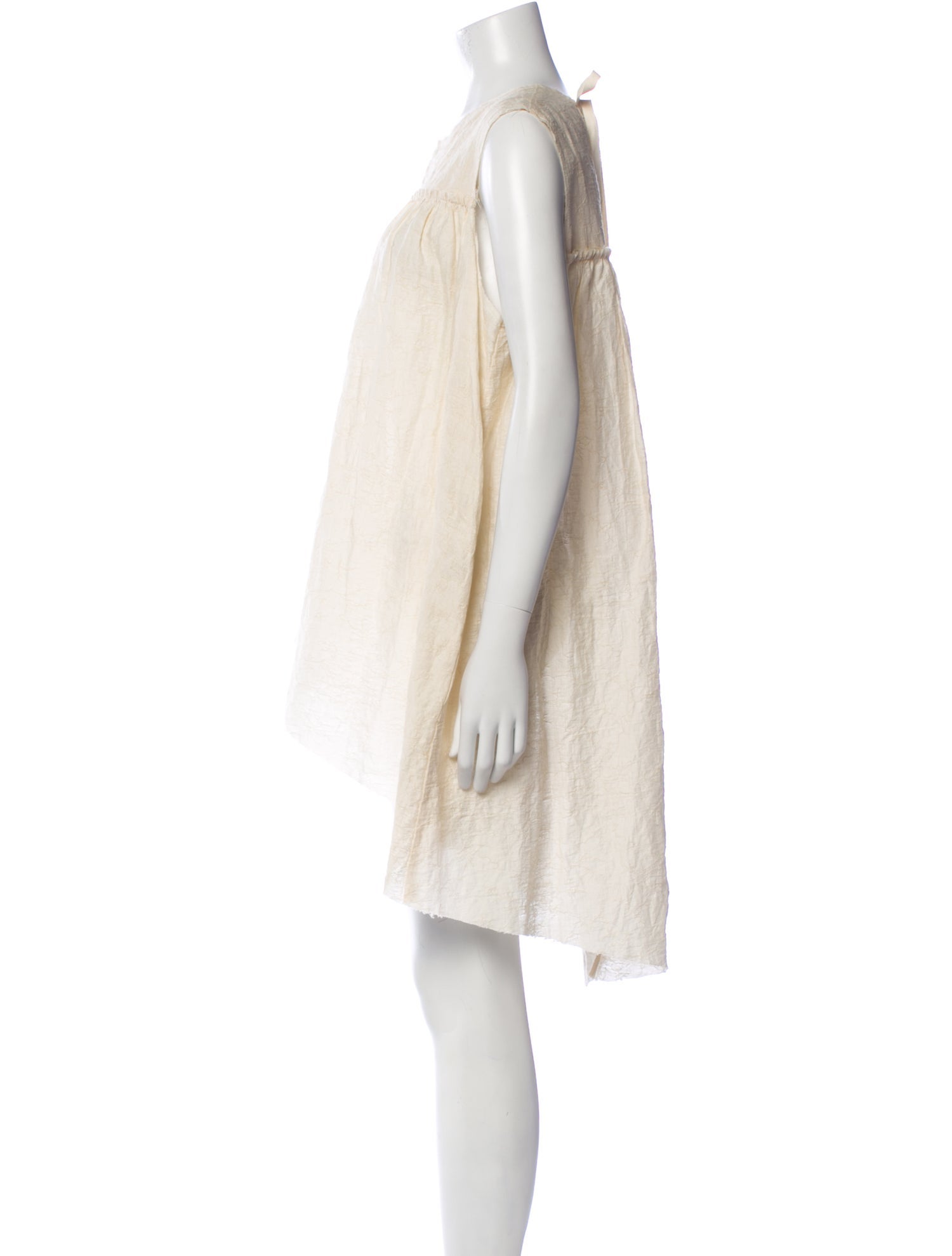 Aleksandr Manamis Linen Knee-Length Dress