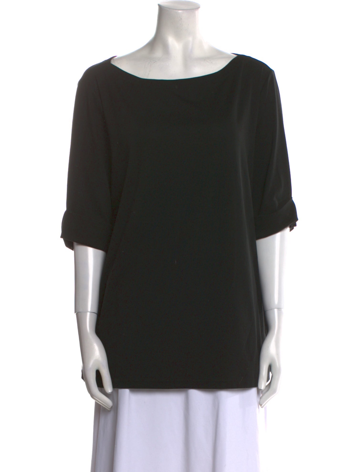 Lauren by Ralph Lauren Scoop Neck Three-Quarter Sleeve T-Shirt