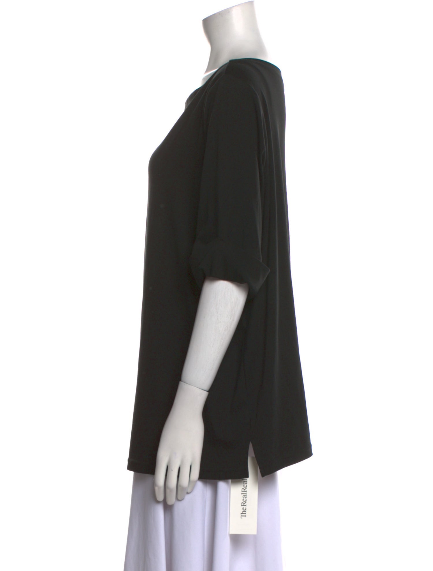 Lauren by Ralph Lauren Scoop Neck Three-Quarter Sleeve T-Shirt