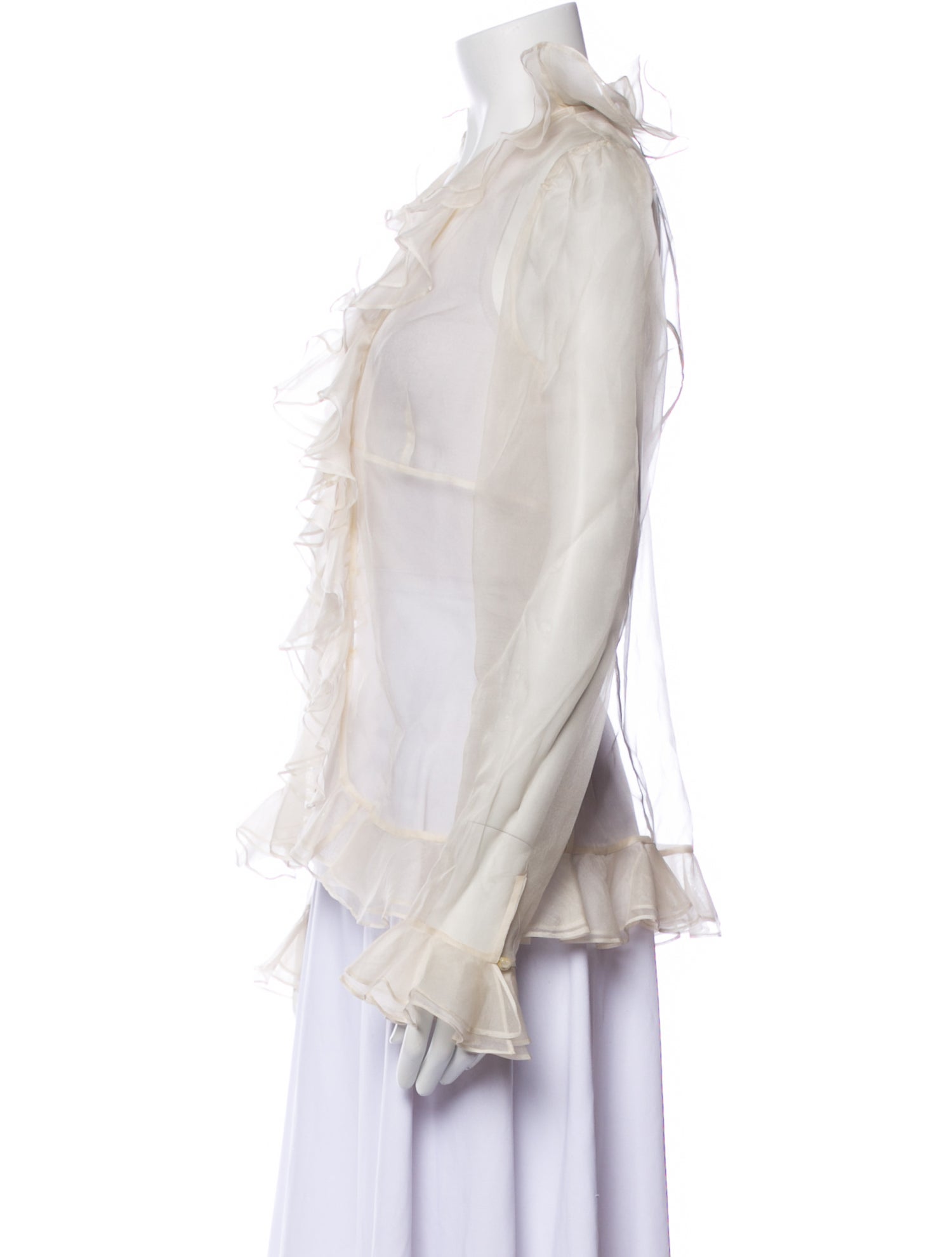 Lauren by Ralph Lauren Silk V-Neck Blouse