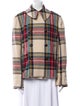 Lauren by Ralph Lauren Wool Plaid Print Evening Jacket