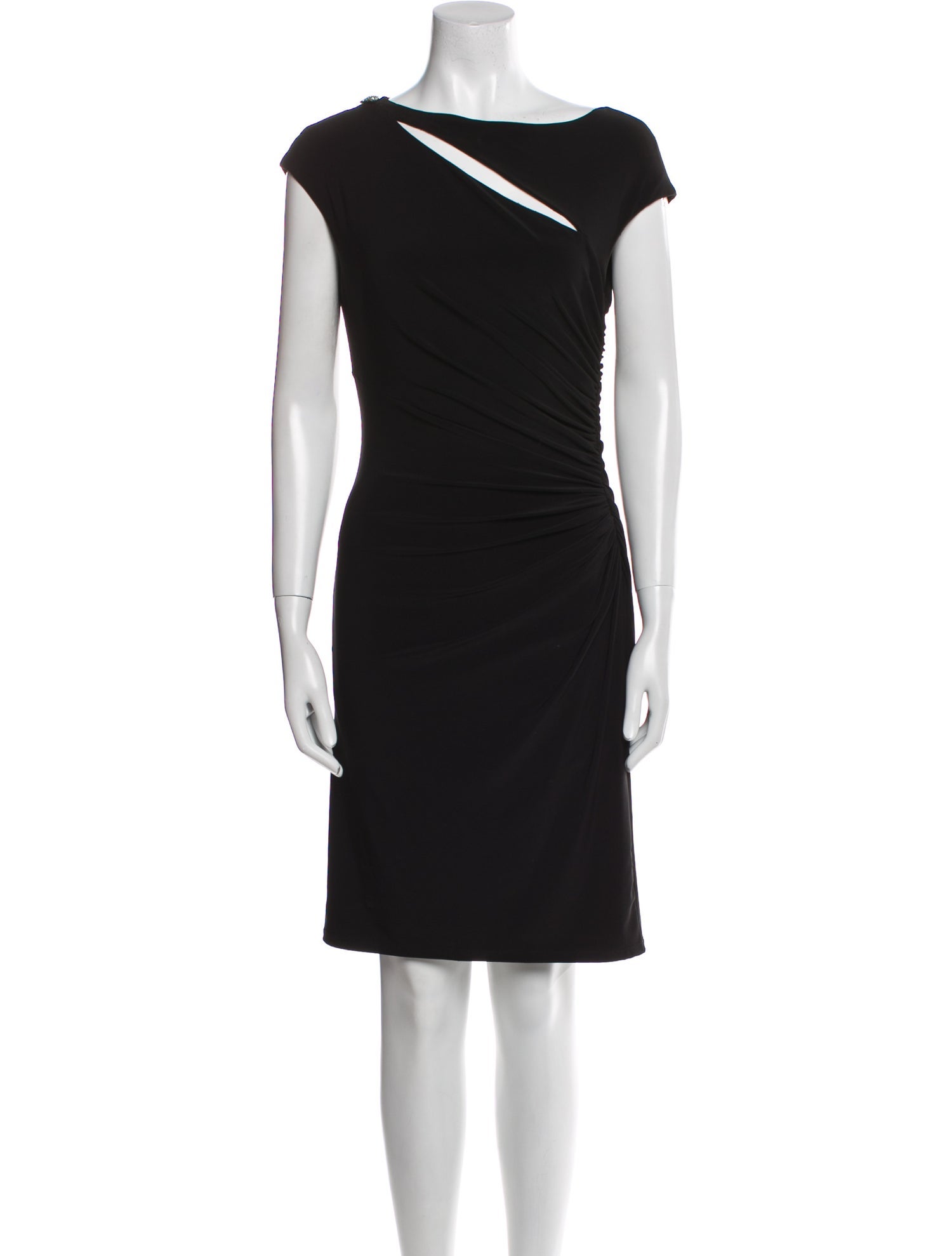 Lauren by Ralph Lauren Bateau Neckline Knee-Length Dress