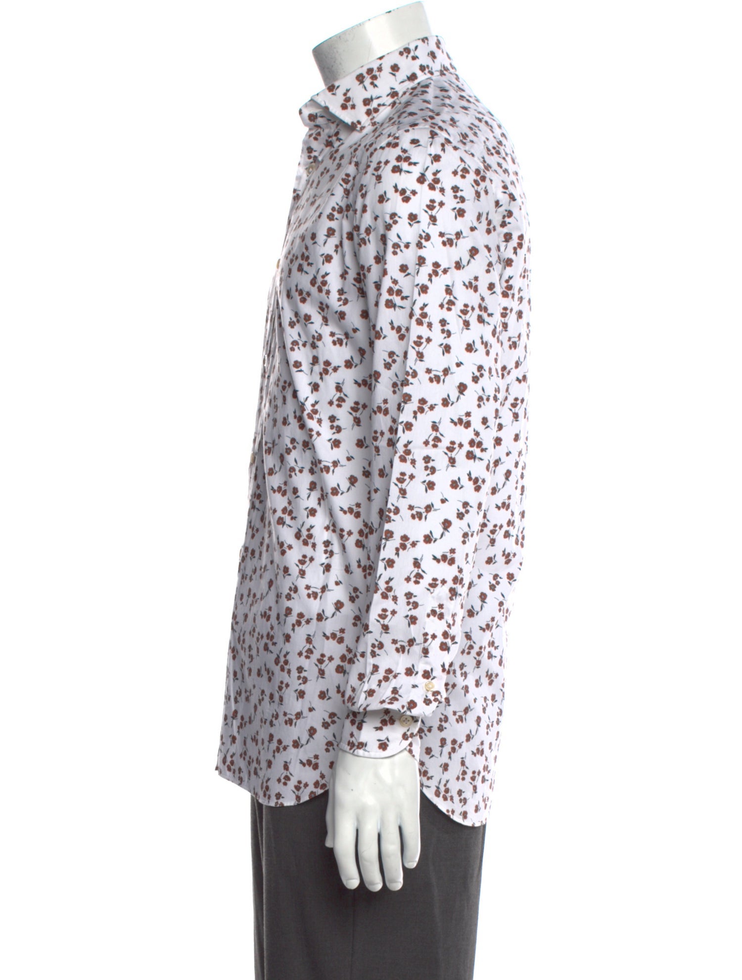 Luigi Borrelli Floral Print Long Sleeve Shirt