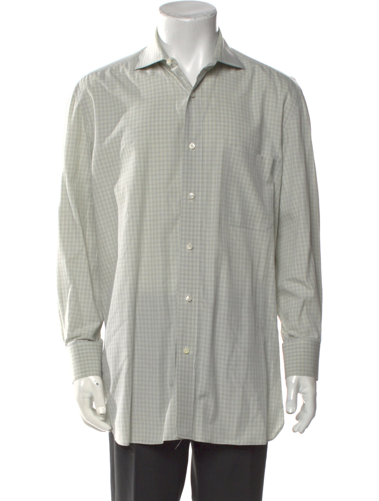 Luigi Borrelli Plaid Print Long Sleeve Dress Shirt