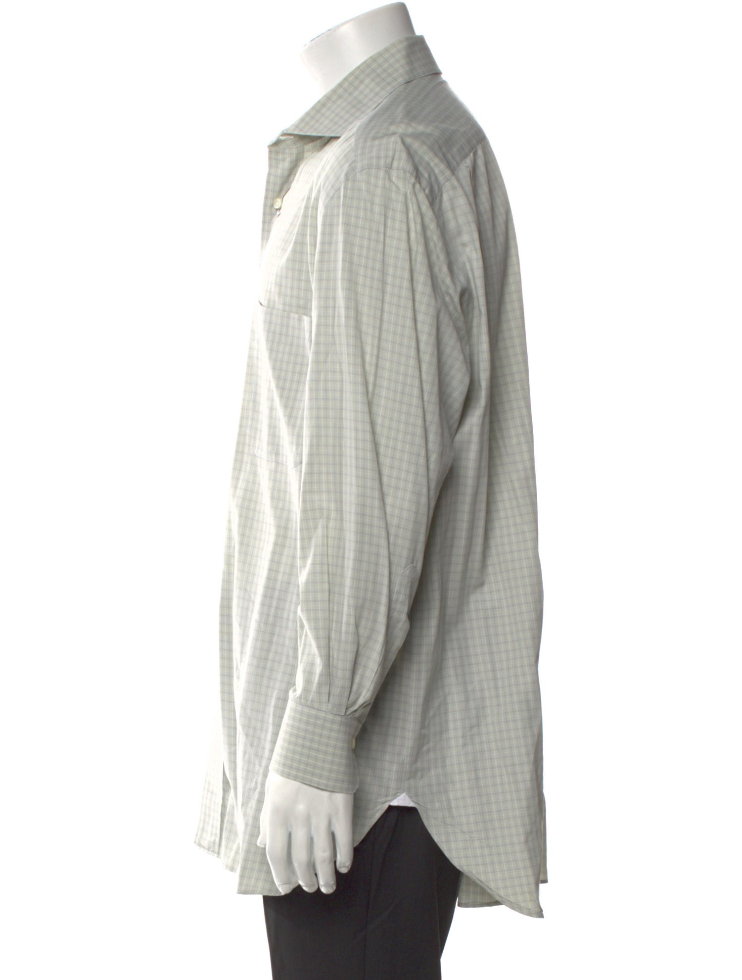 Luigi Borrelli Plaid Print Long Sleeve Dress Shirt