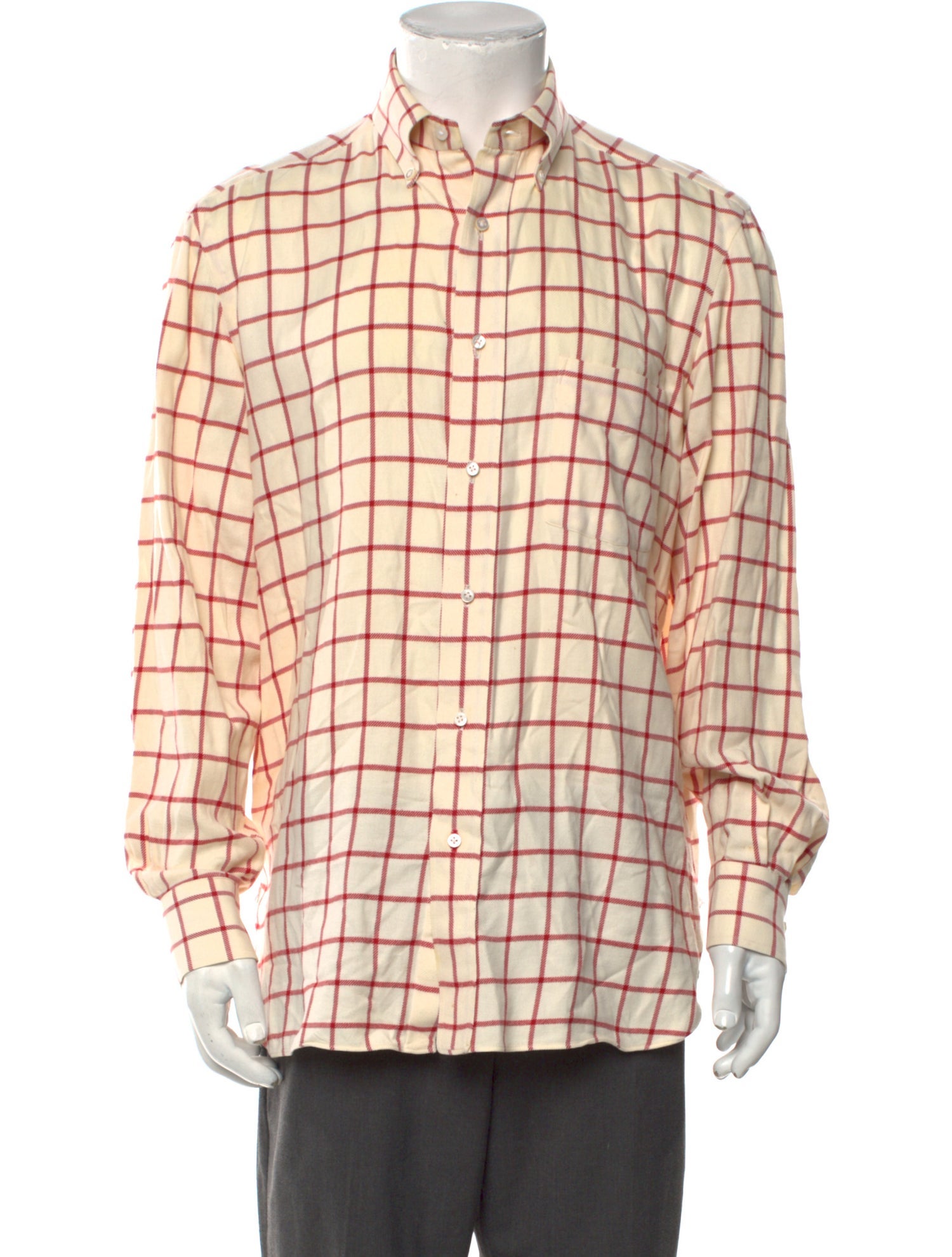 Luigi Borrelli Plaid Print Long Sleeve Shirt