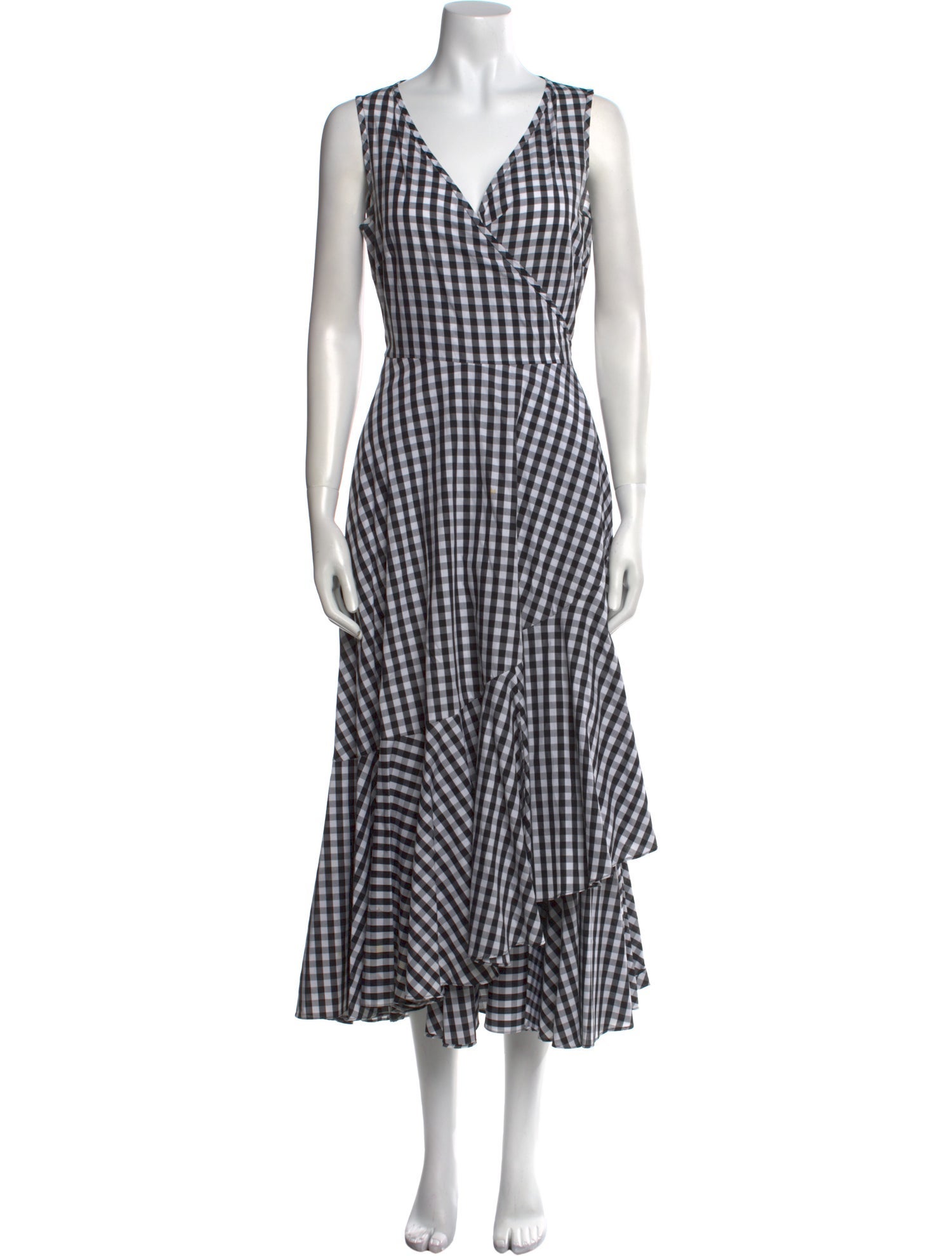 Laboratorio Capri Plaid Print Long Dress