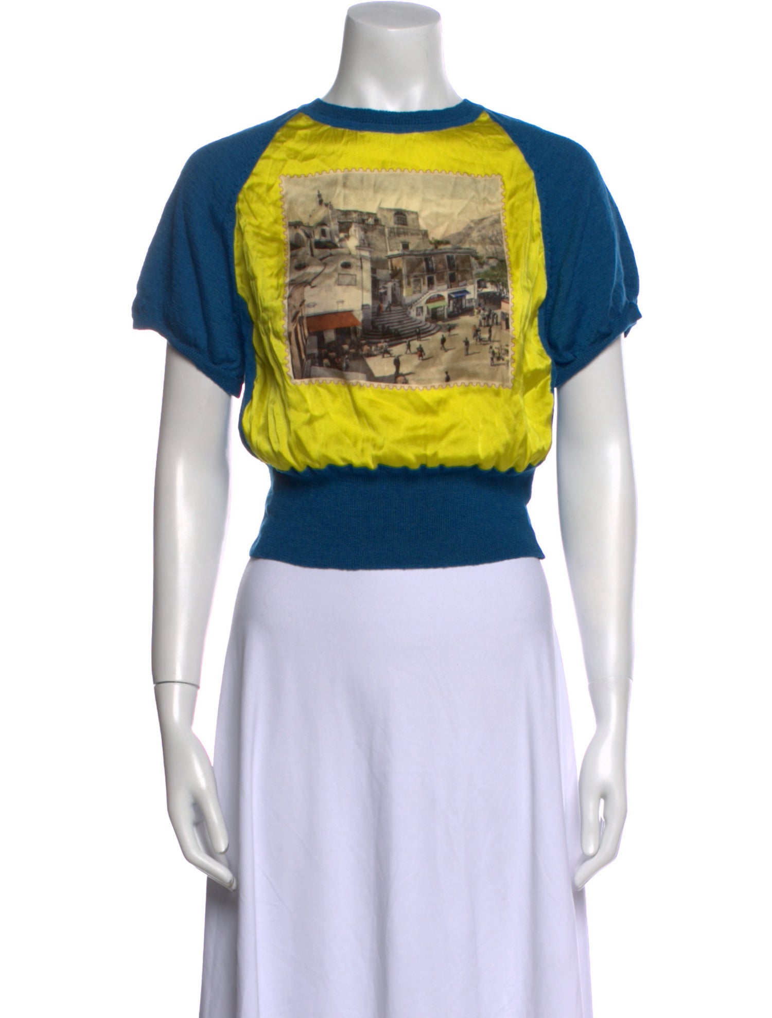 Laboratorio Capri Graphic Print Crew Neck T-Shirt