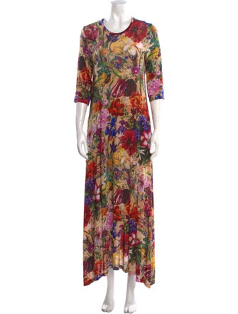 Laboratorio Capri Floral Print Long Dress