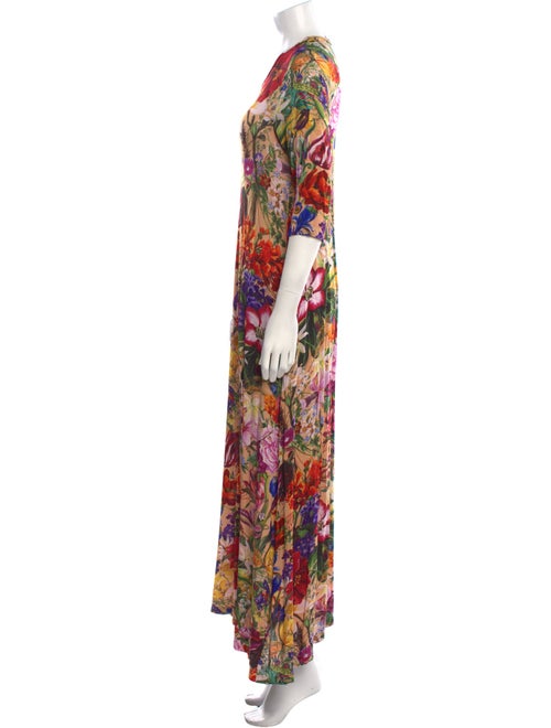 Laboratorio Capri Floral Print Long Dress