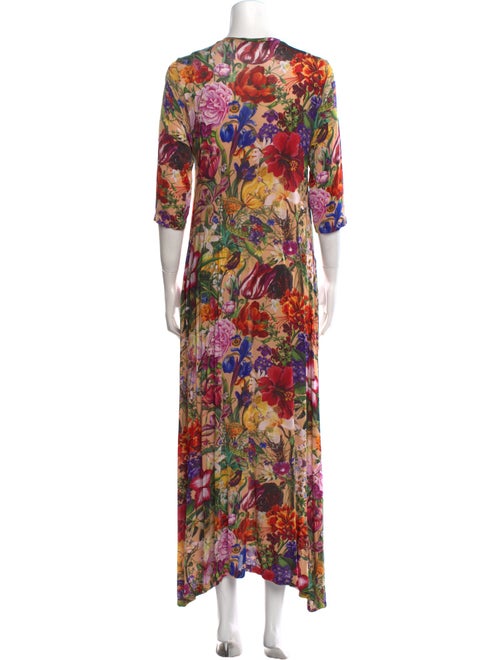 Laboratorio Capri Floral Print Long Dress