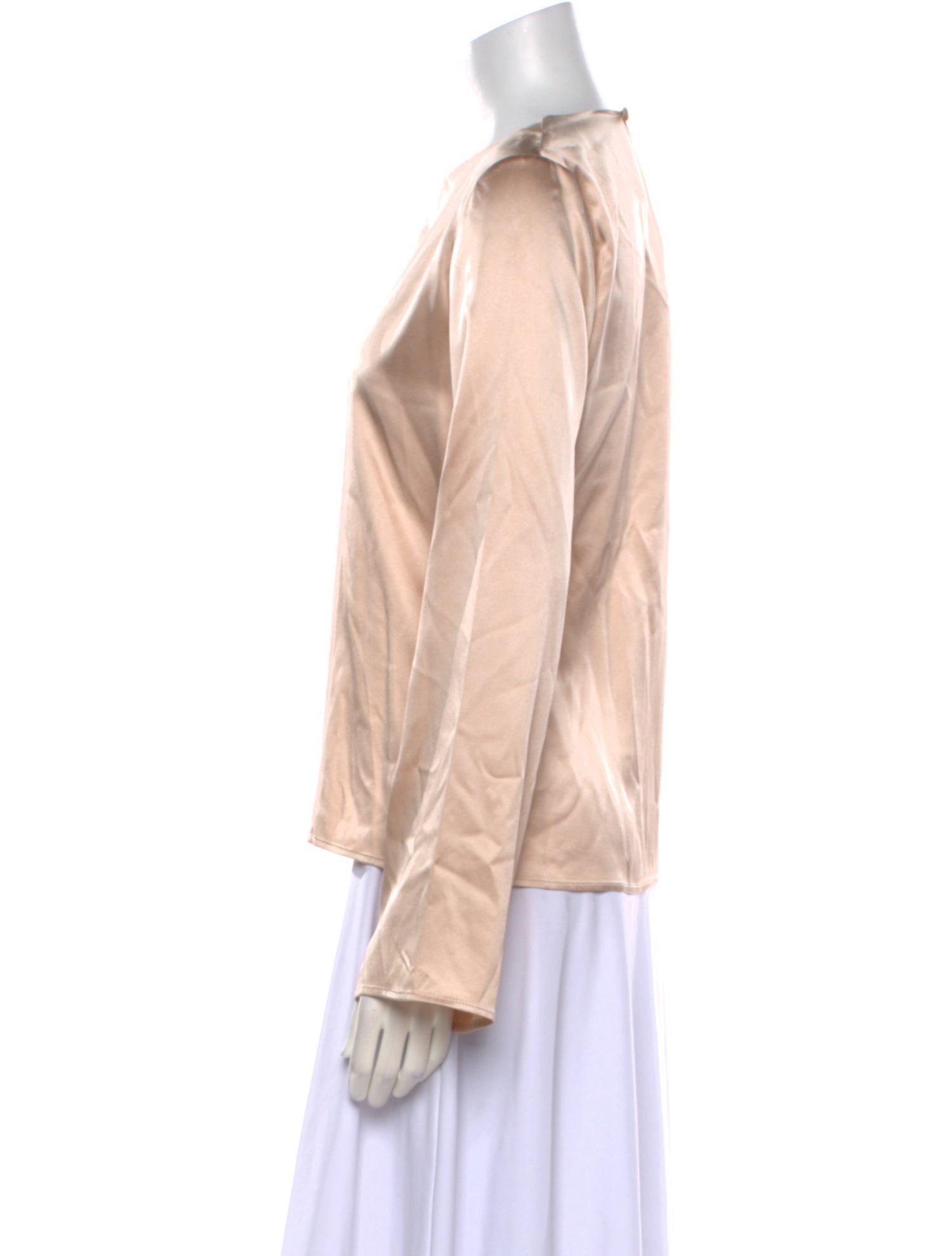 La Collection Silk Crew Neck Blouse