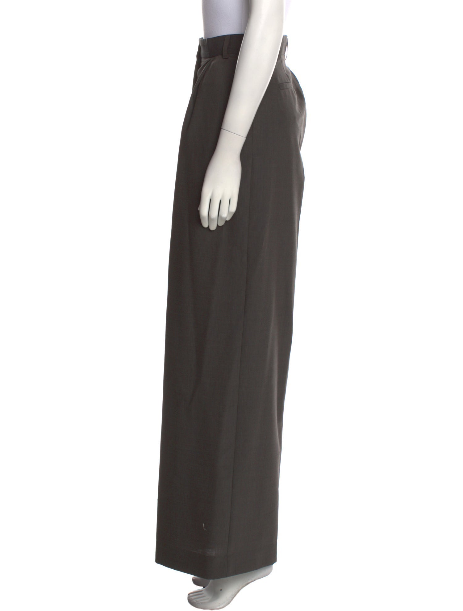La Collection Virgin Wool Wide Leg Pants