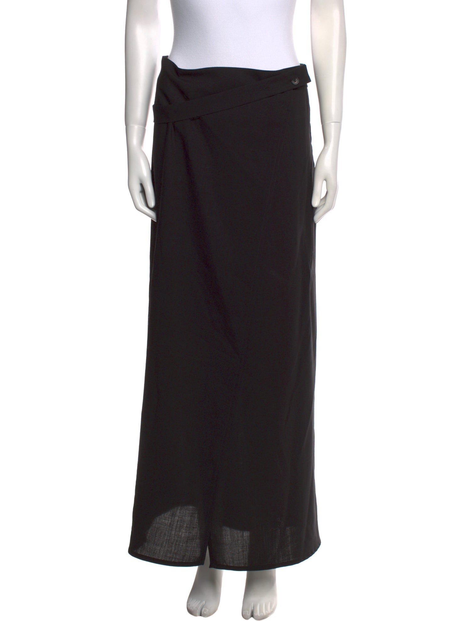 La Collection Virgin Wool Midi Length Skirt