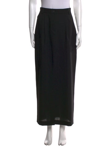 Pre-owned La Collection Virgin Wool Long Skirt W/ Tags In Black