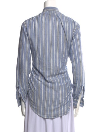 Laurence Bras Striped V-Neck Polo