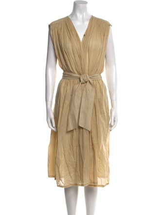 Laurence Bras V-Neck Midi Length Dress