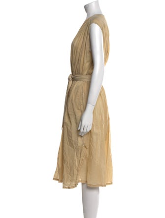 Laurence Bras V-Neck Midi Length Dress