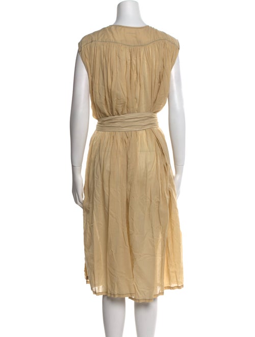 Laurence Bras V-Neck Midi Length Dress