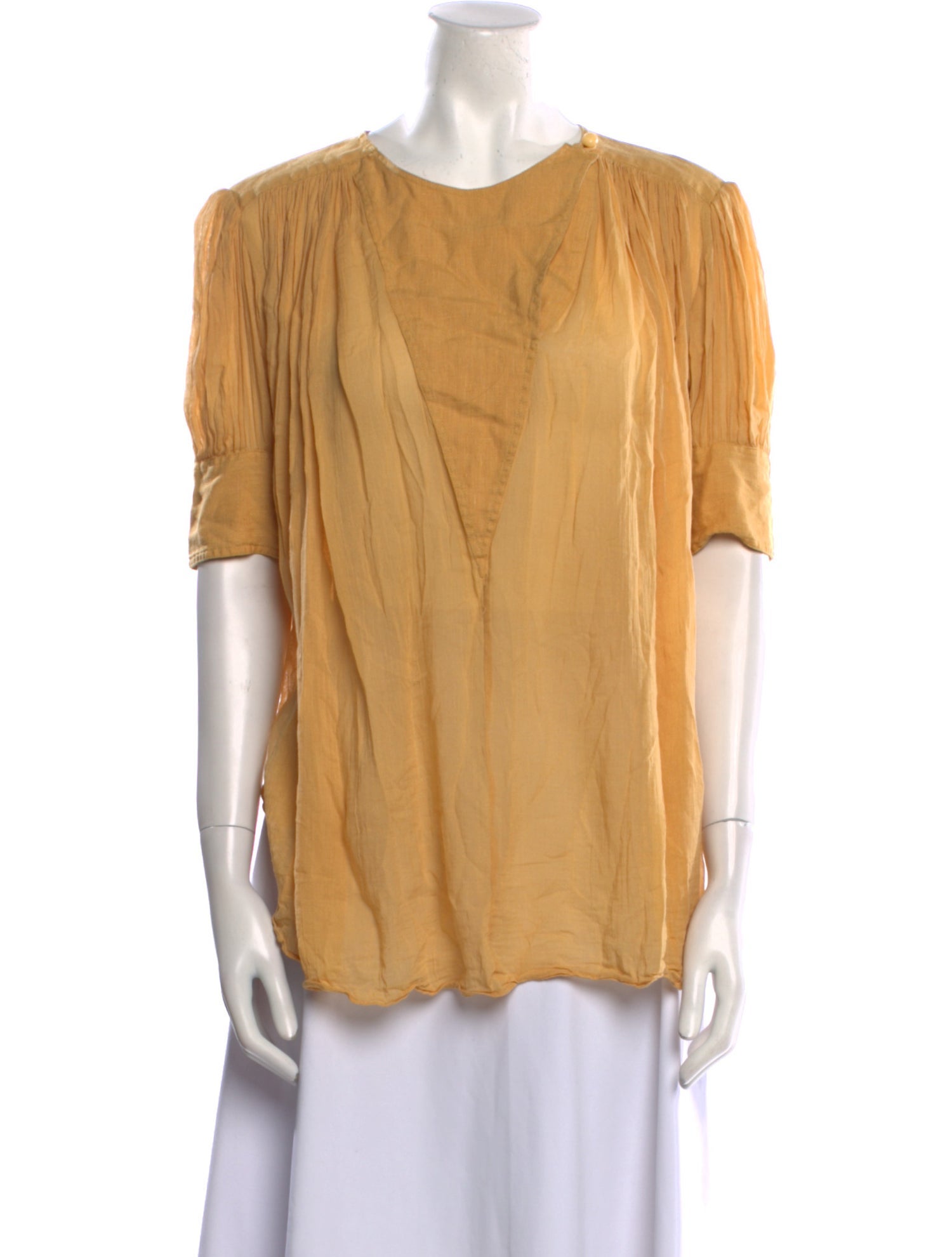 Laurence Bras Crew Neck Short Sleeve Blouse