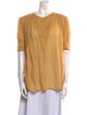 Laurence Bras Crew Neck Short Sleeve Blouse