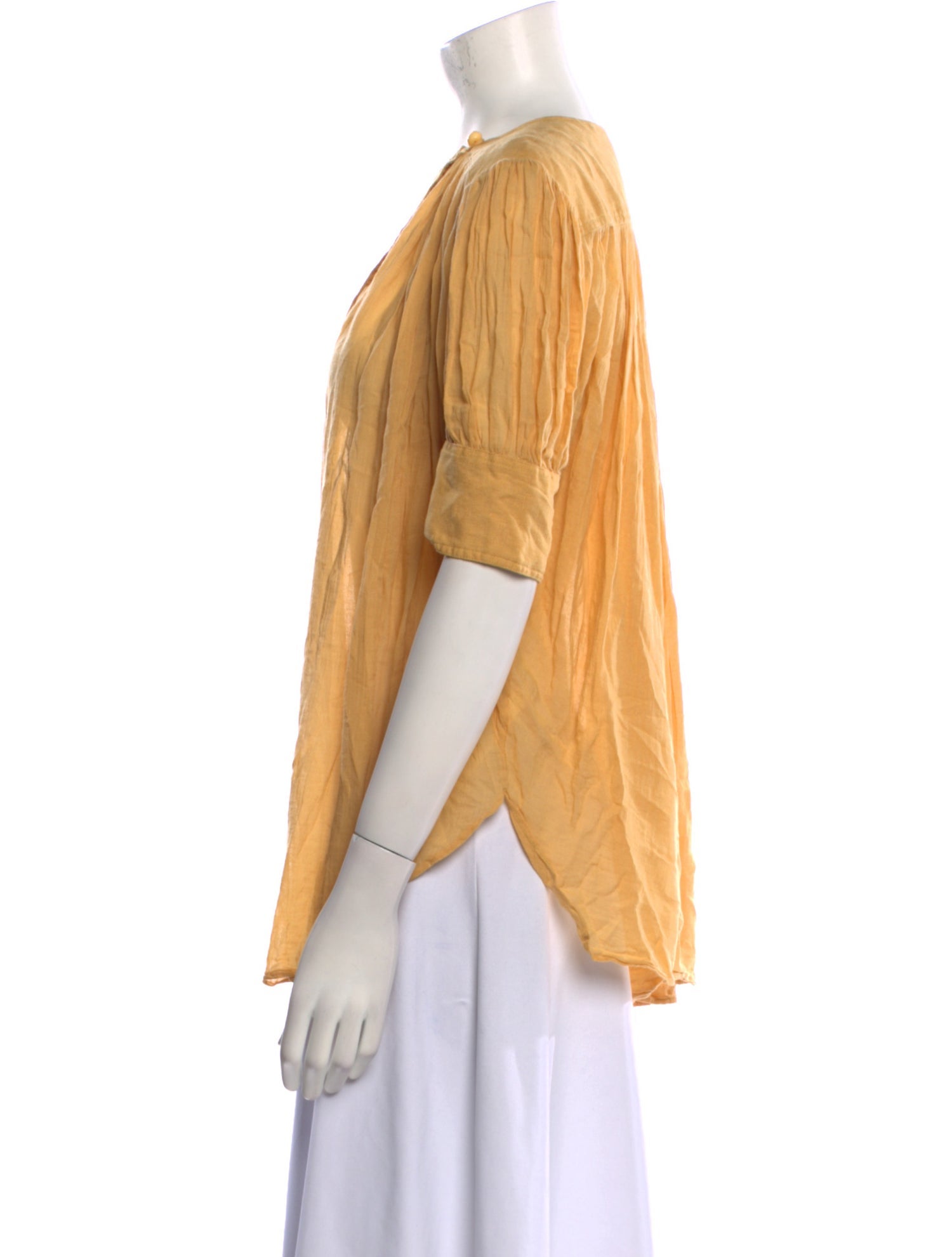 Laurence Bras Crew Neck Short Sleeve Blouse