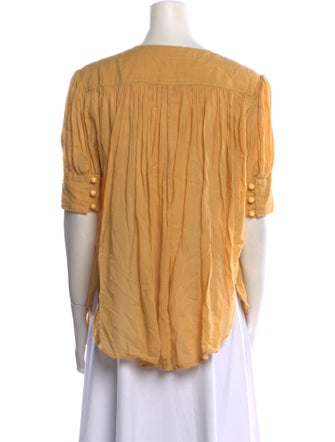 Laurence Bras Crew Neck Short Sleeve Blouse