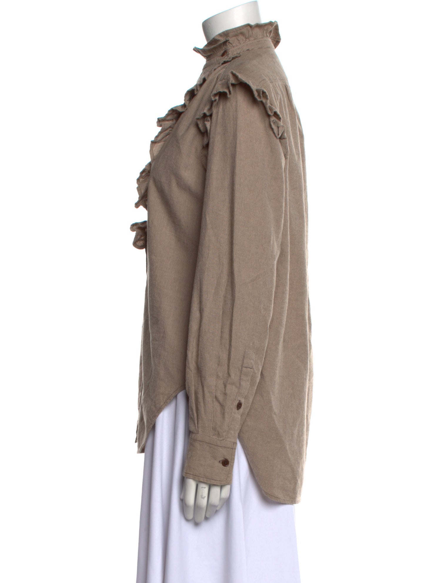 Laurence Bras Mock Neck Long Sleeve Blouse