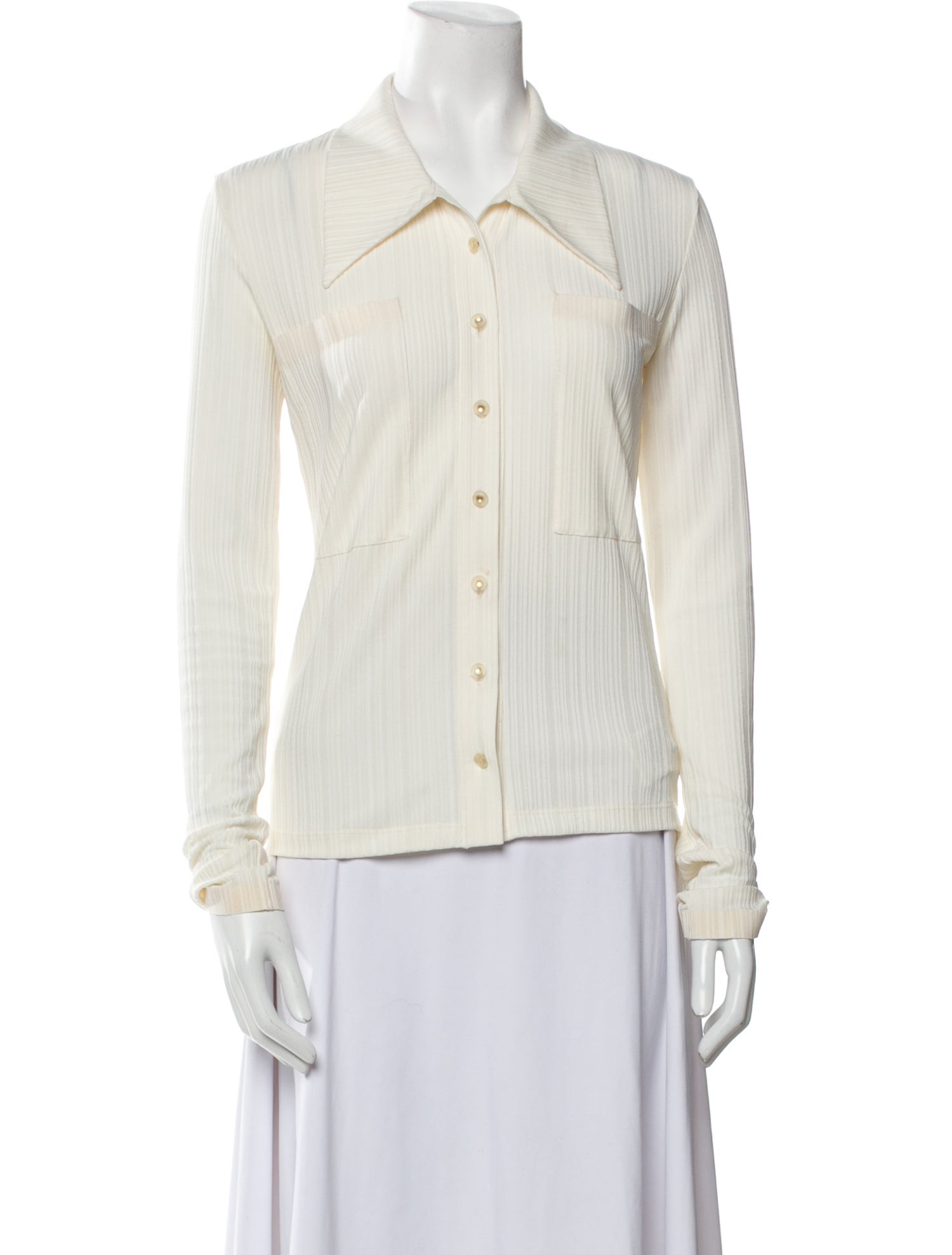 Low Classic Long Sleeve Button-Up Top