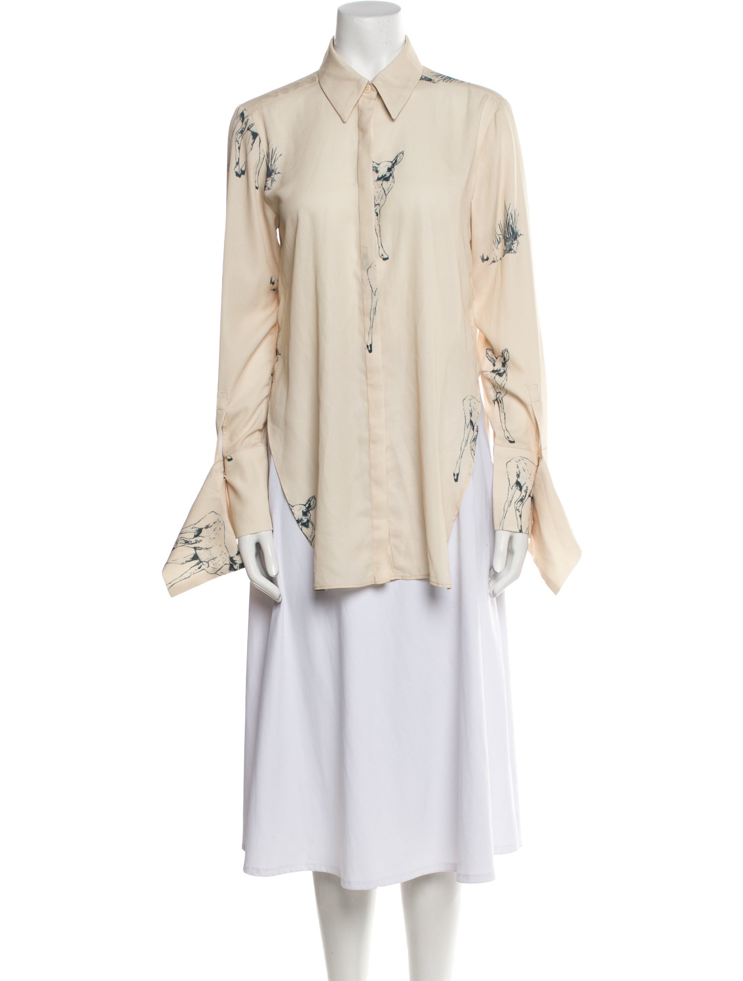 Low Classic Long Sleeve Button-Up Top